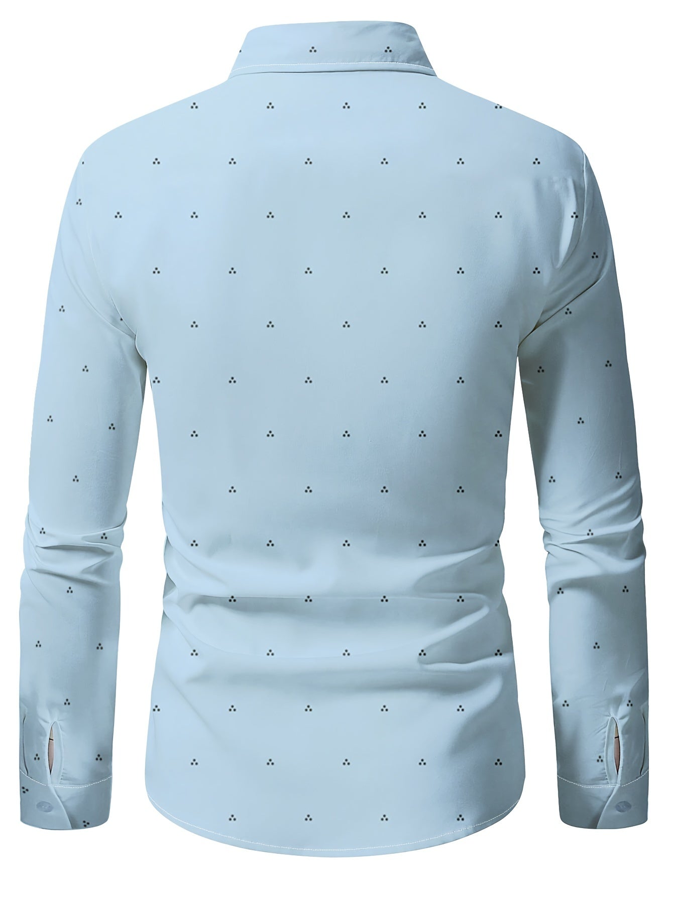 Camisa Masculina Casual forma Social Manga Comprida  Com Estampas Simples