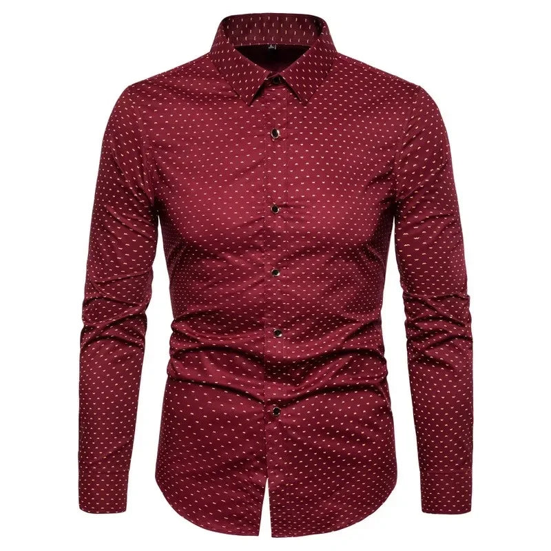 Camisa Masculina casual Social Com Estampas  Manga Comprida