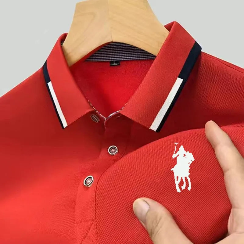 Camisa Masculina Polo Casual Simples Manga Curta