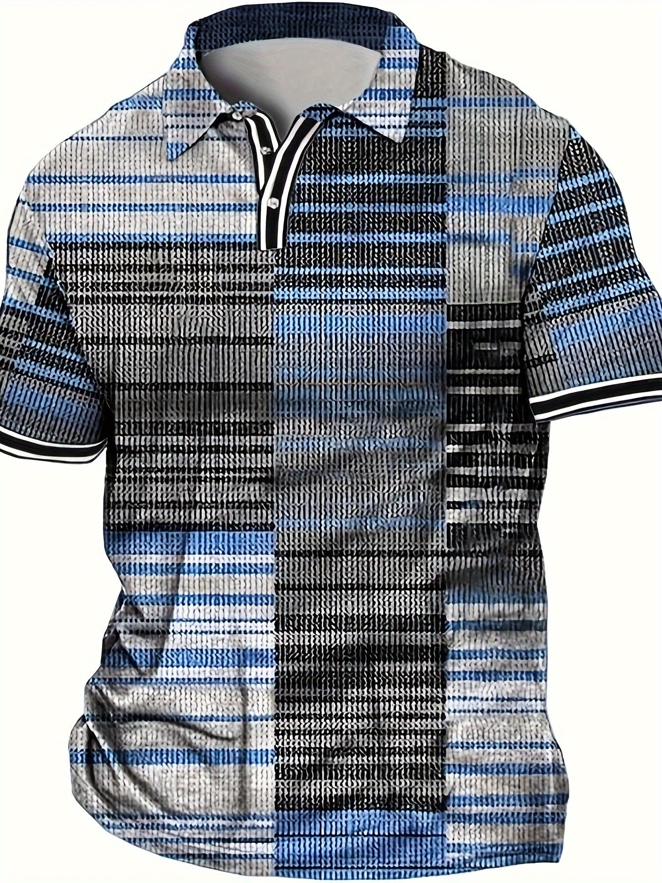 Camisa Masculina  Polo Xadrez Manga Curta