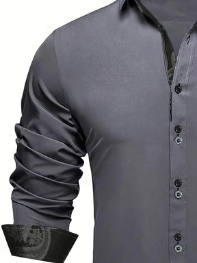 Camisa Masculina Manga Comprida Casual Trabalho  Confortável