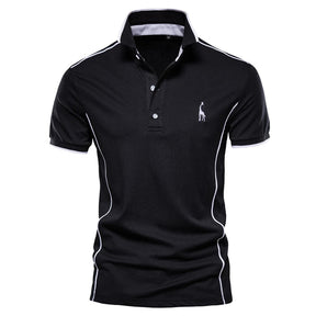 Camisa Masculina Polo Gola Para Cima Casual Tecido De Alta Qualidade