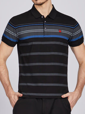 Camisa Masculina Casual De Gola Polo Algodão Listras