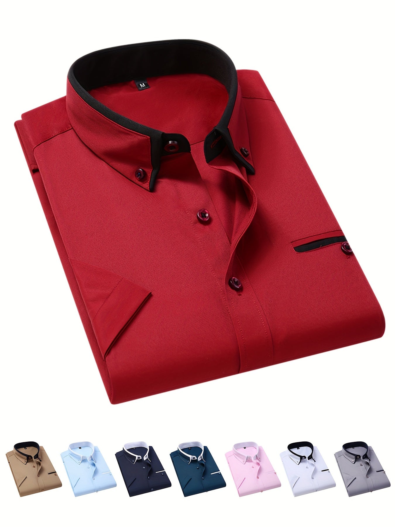 Camisa Masculina Social Casual Formal com Bolso No Peito