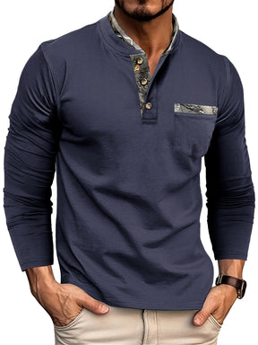 Camisa Masculina Casual Manga Longa Lisa