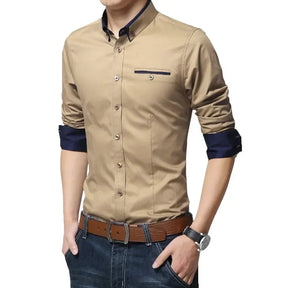 Camisa Masculina Social casual Dia à Dia 3/4